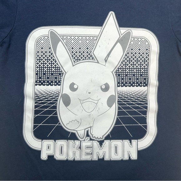 Pokémon Pikachu T-Shirt Blue & White Size 7 - Picture 2 of 16